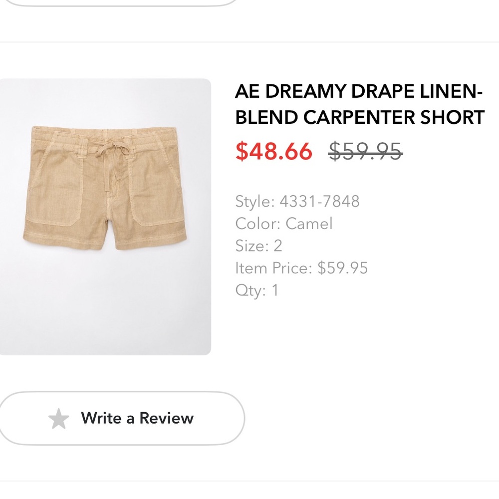 Linen blend shorts